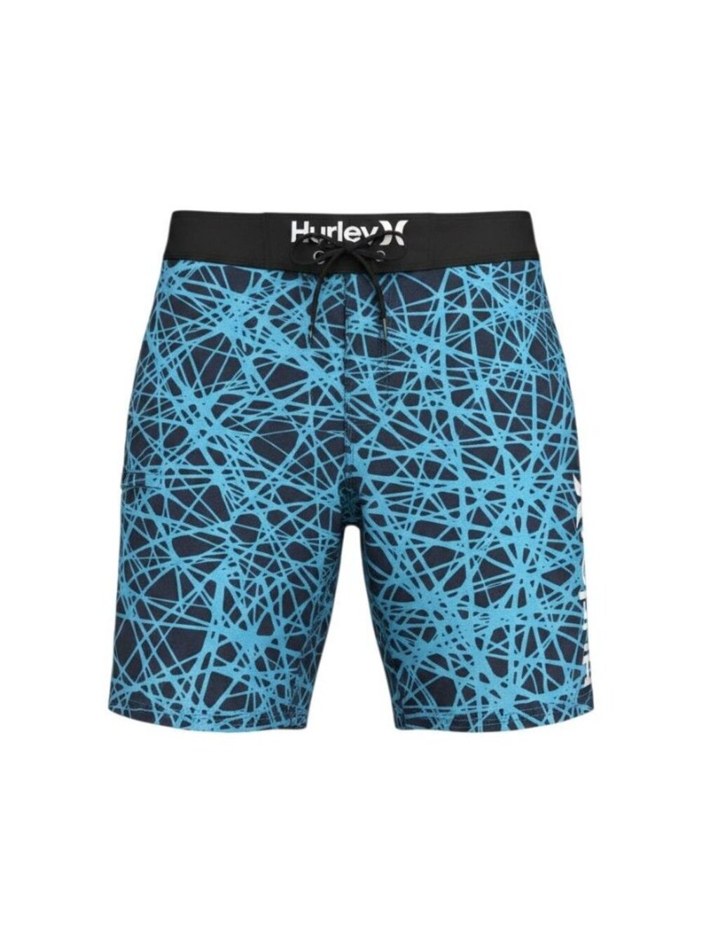 Hurley Mens Blue & Black Patterned Board Shorts Size 30